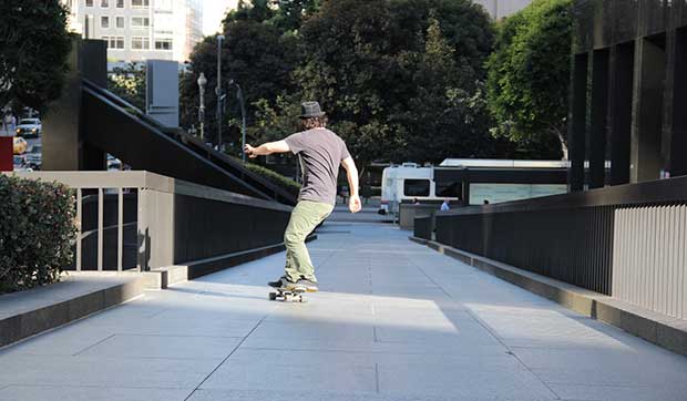 how do you turn on a skateboard