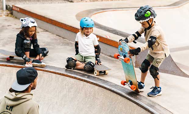 Skateboarding brings many social skills for kids